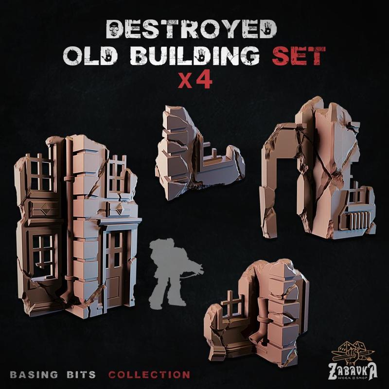 Destroyed old building - Basing Bits