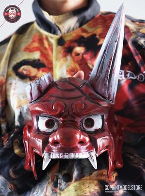 Street Fighter 6 Akuma Mask - Oni Hannya Samurai Ghost Mask