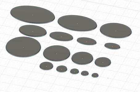 Basic Miniature Bases - STL for Wargaming