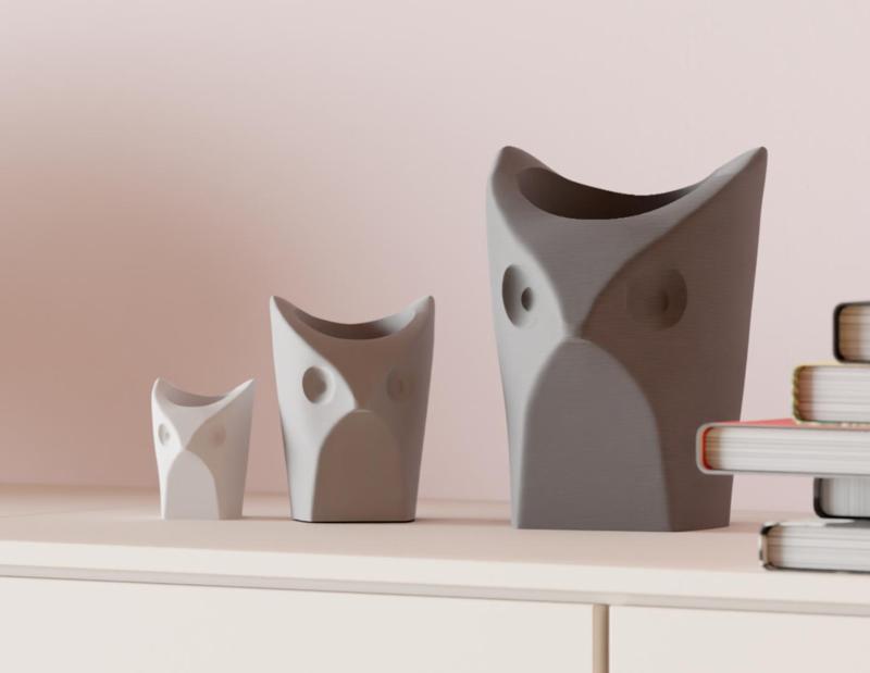 Owl Plant pot. Minimalist Owl . Succulent pot.