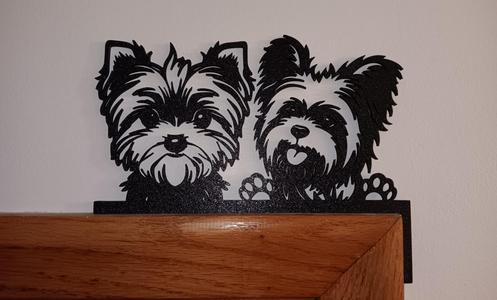 Yorkie Silhouette Door Corner