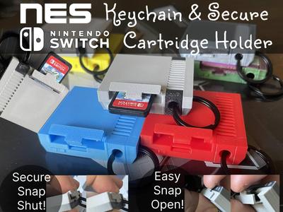 Secure NES Keychain Switch Cartridge Holder