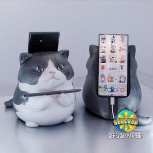 Cat Phone stand/phone holder - cable organizer