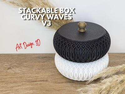 Jewelry Box Stackable Curvy Waves V3
