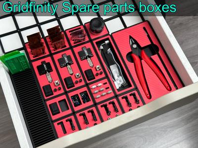 Gridfinity P1S/X1C Spare parts organizers