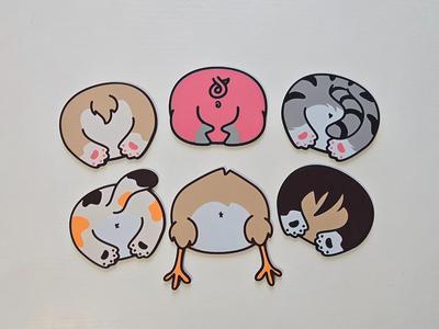 Cute Animal Butt Coasters