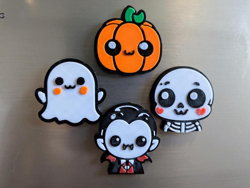 Halloween Magnets - Cute and adorable - embossed!
