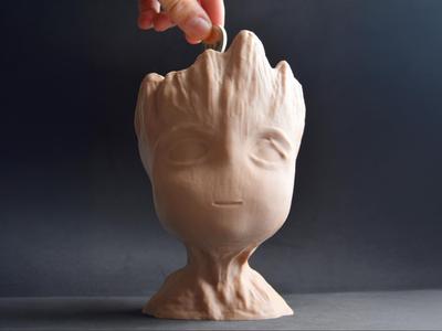 Baby Groot Head - Piggy Bank