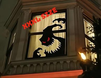 Halloween Spooky Window Monster