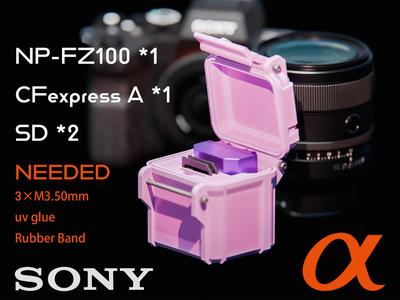 sony camera battery box 索尼alpha微单电池和卡收纳盒ILCE-7M4