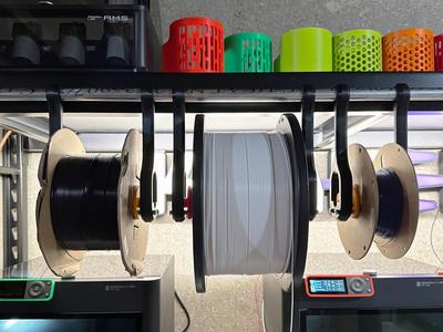 over/engineered filament spool hanger system