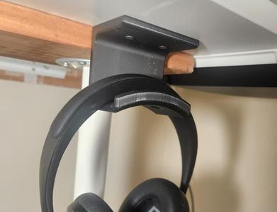 Under desk headphone holder