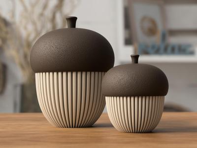 Acorn container decoration (tealight compatible)