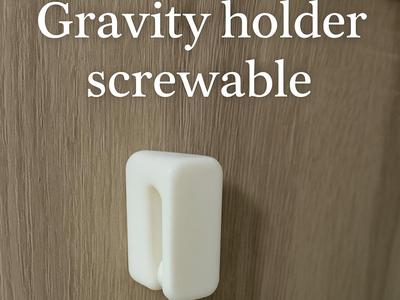 Gravity dish towel holder screwable