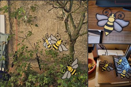 bee mobile for garden decoration or bedroom