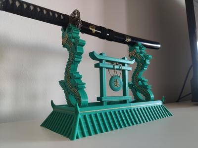 Chinese Dragon Ornamental Katana Stand