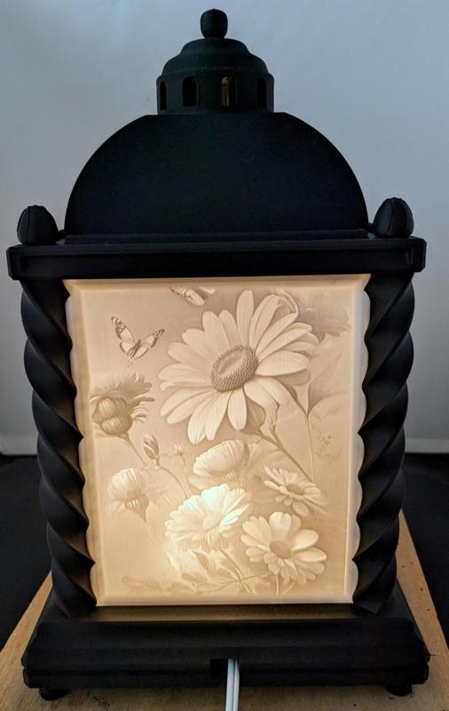 Four-Panel Lithophane Lantern—Utilizes an E12 Bulb