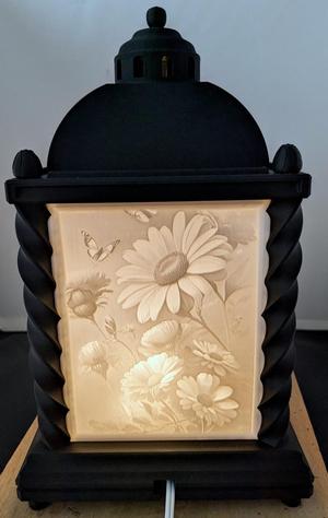 Four-Panel Lithophane Lantern—Utilizes an E12 Bulb