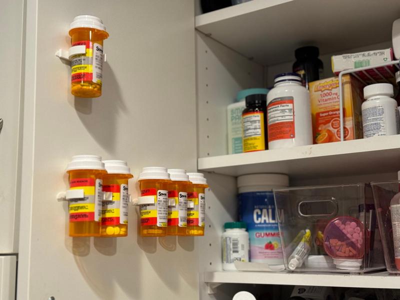 Easy Pill Bottle Cupboard Organizer