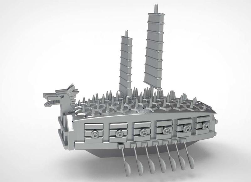Korean traditional turtle ship