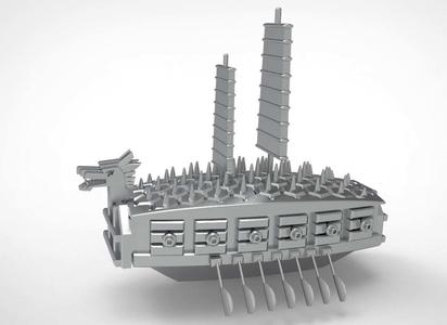 Korean traditional turtle ship