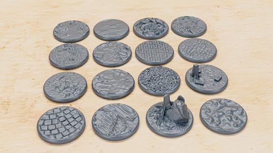 16 BASES for Bolt Action infantry (diameter 25mm) (scale 1:56)