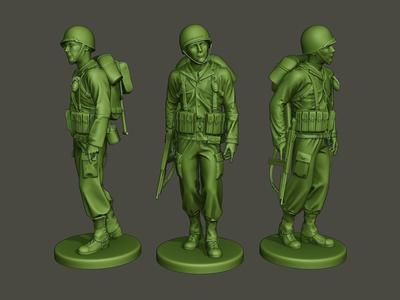 American soldier ww2 walk A2