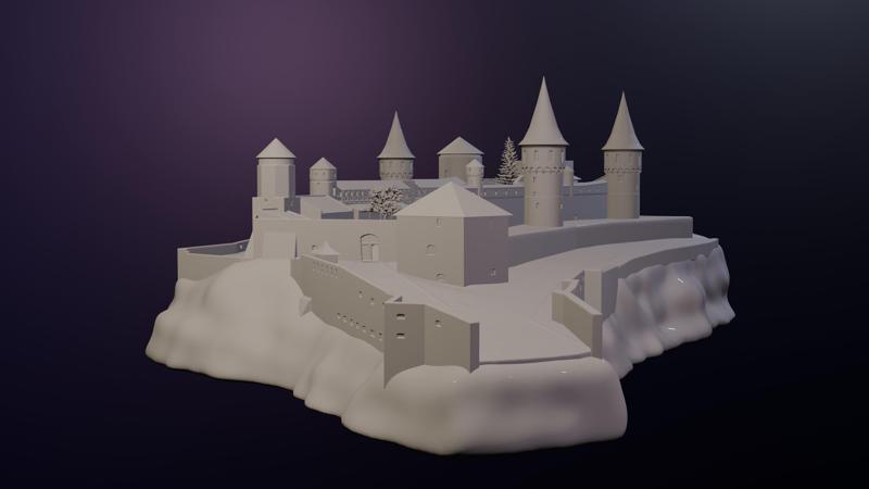 Kamianets Podilskiy Fortress printable high-poly  3d model