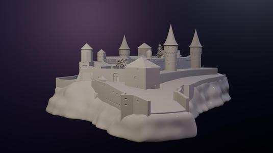 Kamianets Podilskiy Fortress printable high-poly  3d model