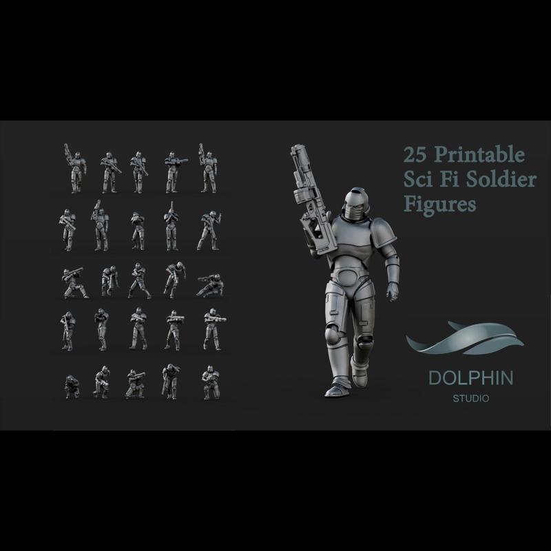 25 Sci Fi Soldier figures