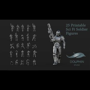 25 Sci Fi Soldier figures
