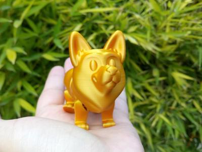 Flexy Cute Corgi | Print In Place No Support