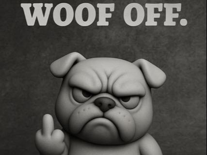 Middle Paw – The Rude Dog Figurine
