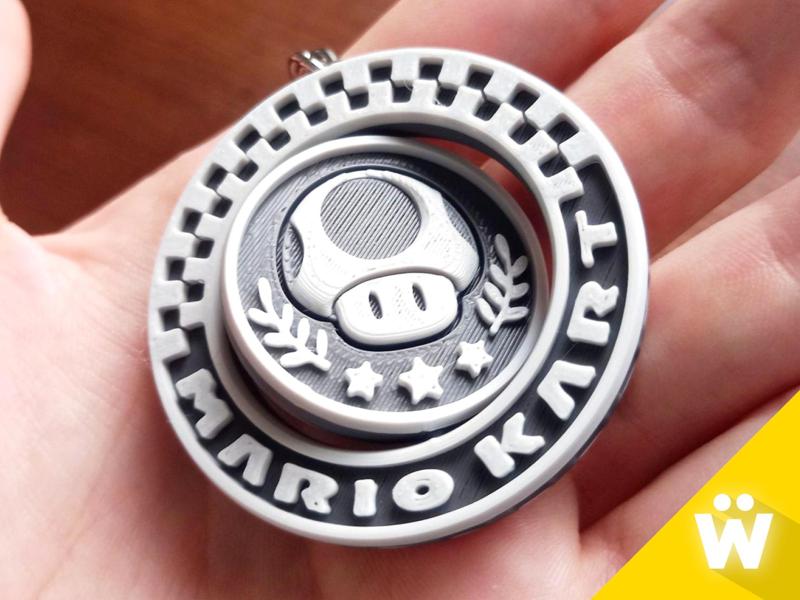 Mario Kart Spinning Medal (Print in place, No AMS)