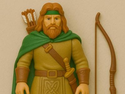 Vintage Style Action Figure (Non-Articulated) Archer