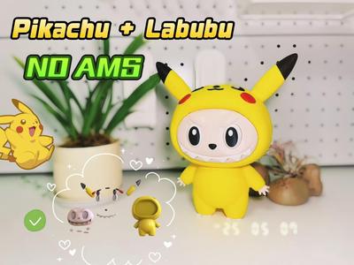 Pikachu + Labubu, the first Labubu in Pokémon (NO AMS)