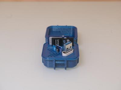 Rugged Box for SD, Micro SD Cards And A Reader
