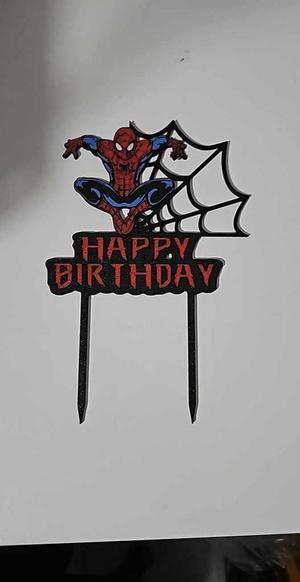 Spiderman Happy birthday cake topper 
