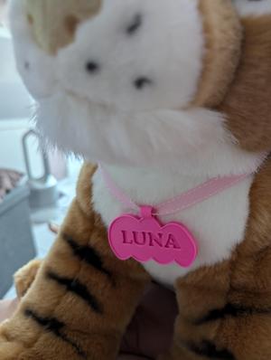 Ornament for plushy with name Luna