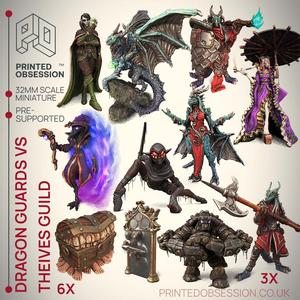 Dragon Guard Vs Theives Guild - 21 Model - PRESUPPORTED - 32mm Scale