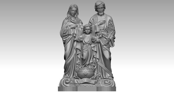 Holy Family - Virgin Mary and Saint Joseph and Baby Jesus