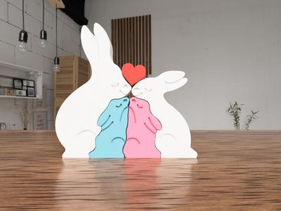 Bunny Family Decoration | 4 components