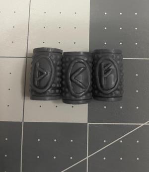 Nordic paracord beads (Thurisaz,Kaunan,Fehu)
