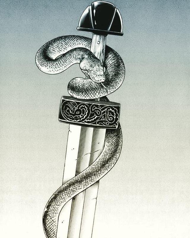 Vinland Saga Sword and Snake Hueforge