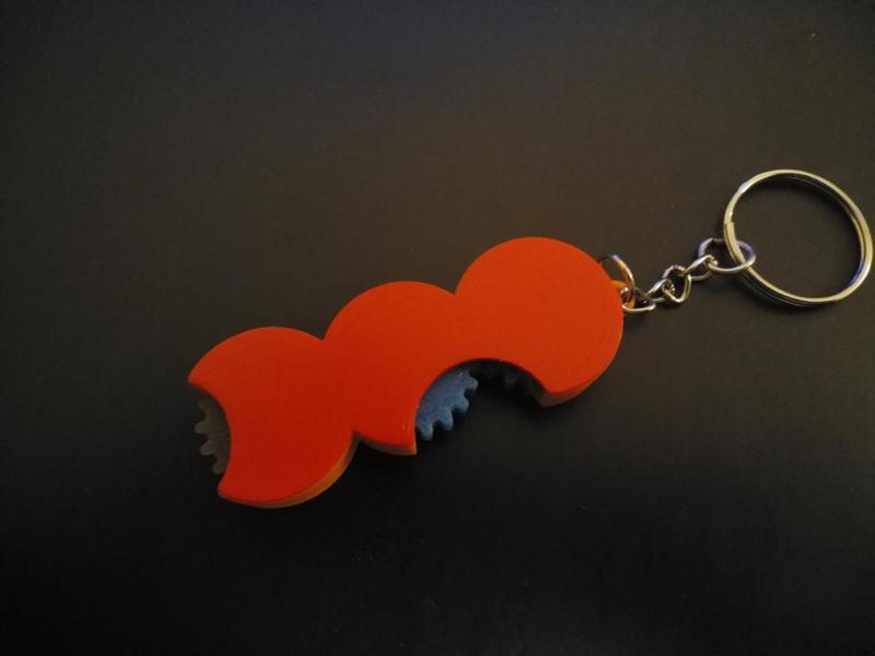 A gear keychain