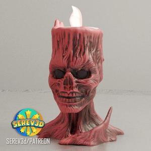 Vecna Skull - Dice & Candle Holder - 3D Print STL/3MF