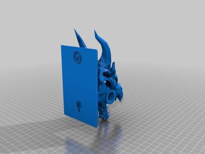 Dragon Skull Curtain Rod Holder