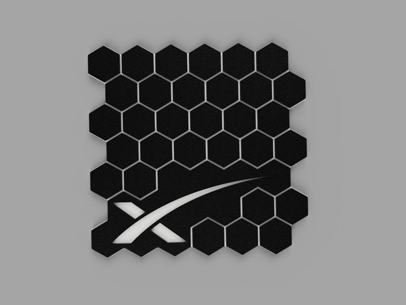 Hex Tiles Coasters With Stand (SpaceX Themed)