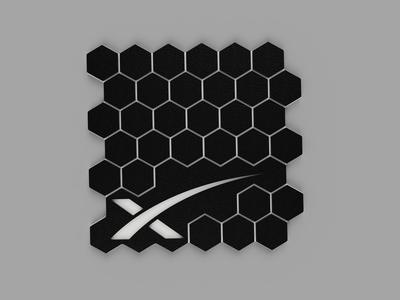 Hex Tiles Coasters With Stand (SpaceX Themed)