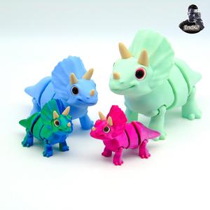 Cute articulated Triceratops - Dinosaur - No Supports